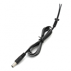 Разъем питания штекер 2,5х5,5х10 мм с проводом и манжетой 1 м | 014-0329 | REXANT