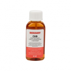 Флюс для пайки , СКФ (спирто-канифольный), 30 мл, с кисточкой, флакон, блистер | 09-3641-1 | REXANT