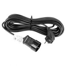 Удлинитель-шнур ПВС 3х0.75, 10 м, с/з, 6 А, 1300 Вт, IP44, черный (Сделано в России) | 11-7089 | REXANT