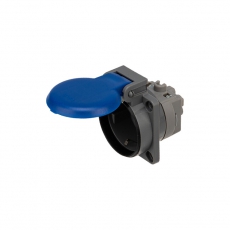 Розетка влагозащищенная с крышкой, с/з, скрытая установка,16 А, IP54 каучук | 111-008 | REXANT