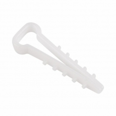 Дюбель-хомут нейлоновый прямоугольный 5-10 мм, белый, упаковка 100 шт. | 07-4610 | REXANT