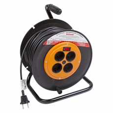 Удлинитель на катушке 50 м (4 розетка) 2х1.0 с вкл. (Сделано в России) | 11-7550 | REXANT