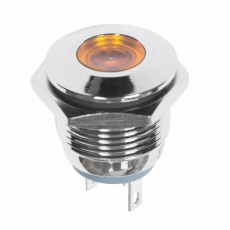 Индикатор металл ?16 12В подсв/желтая LED | 36-4812 | REXANT