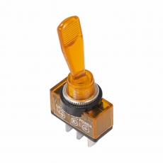 Тумблер 12V 20А (3c) ON-OFF однополюсный с желтой подсветкой | 36-4372 | REXANT