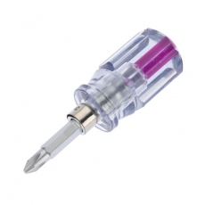 Отвертка комбинированная, прозрачная рукоятка, двухсторонний стержень 40 мм (крестовая PH 2, шлицевая SL 6 мм) | 12-4743 | REXANT