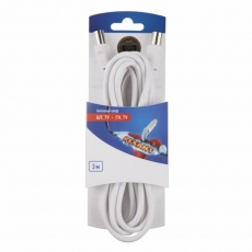 Шнур шт. TV - гн. TV 3М, белый | 06-3081 | REXANT