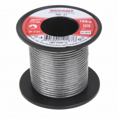 Припой катушка ПОС-61 без канифоли (?1,5 мм, 100 г) | 09-3122 | REXANT