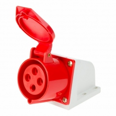 Розетка 124 стационарная 3Р+РЕ 32А 380В IP44 | 11-8913 | REXANT