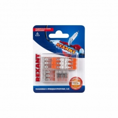 Соединительная компактная рычажковая клемма 3-проводная прозрачная (0,14-4 мм?) 5 шт. | 06-0217-A5 | REXANT