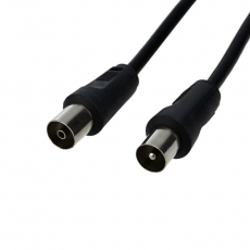 Шнур ТВ гнездо - ТВ штекер, длина 1,5 метра, черный | 17-5002 | REXANT