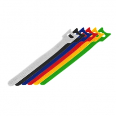 Набор хомутов-стяжек многоразовых на липучке 210х16 мм, цветная, упаковка 12 шт. | 07-7210 | REXANT