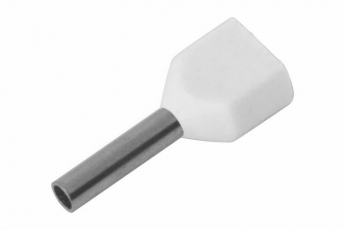 Наконечник штыревой втулочный изолированный F-8 мм 2х0.5 мм? (НШВи(2) 0.5-8/Ги2 0,5-8) белый | 08-2801 | REXANT