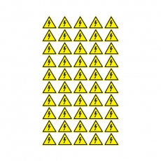 Наклейка знак электробезопасности «Опасность поражения электротоком» 25х25х25 мм 100 шт. | 56-0006-1 | REXANT