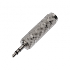 Переходник штекер стерео 3,5 мм - гнездо стерео 6,3 мм, металл | 14-0213 | REXANT