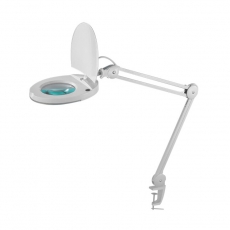 Лупа на струбцине , круглая, 8D, с подсветкой и крышкой, белая | 31-0221 | REXANT