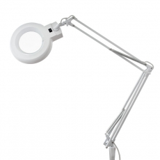 Лупа на струбцине , круглая, 3D, с подсветкой, белая | 31-0001 | REXANT