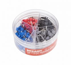 Набор втулочных наконечников двойных НШВИ2 (2х0.75 мм?; 2х1 мм?; 2х1.5 мм?; 2х2.5 мм?) в боксе (ТE-200) | 08-1930 | REXANT