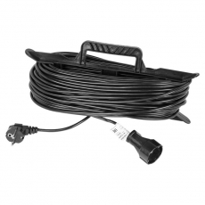 Удлинитель на рамке 50 м (1 розетка) 3х0.75 с заземлением черный (Сделано в России) | 11-5350 | REXANT