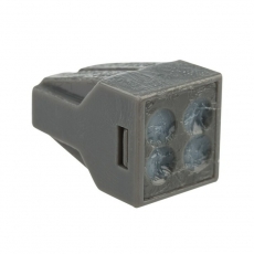Экспресс-клемма с пастой, 4-проводная до 2,5 мм?, серая (100 шт./уп.) (773-304) | 07-3040 | REXANT