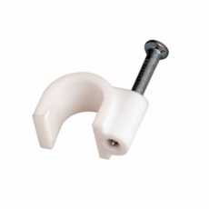 Крепеж кабеля круглый 8 мм, белый (упак. 20 шт) | 07-4008-20 | REXANT