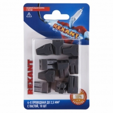 Соединительная клемма с пастой, 4-х проводная до 2,5 мм?, (10шт.) | 06-0207-B10 | REXANT