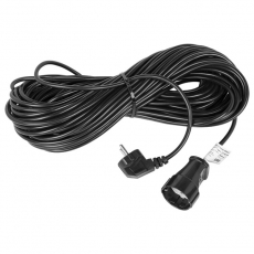 Удлинитель-шнур ПВС 3х0.75, 30 м, с/з, 6 А, 1300 Вт, IP44, черный (Сделано в России) | 11-7091 | REXANT