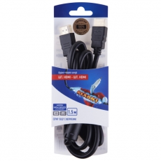 Шнур HDMI-HDMI , 1.5 м, Gold с ферритами | 06-3101 | REXANT