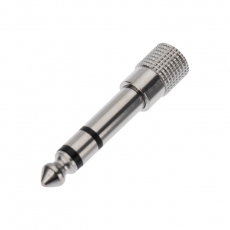 Переходник штекер стерео 6,3 мм - гнездо стерео 3,5 мм, металл | 14-0205 | REXANT