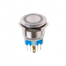 Кнопка антивандальная ?22 250В Б/Фикс (6с) (ON)-OFF/(OFF)-ON подсв/зеленая | 36-3533 | REXANT