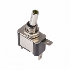 Тумблер 12V 25А (3c) ON-OFF однополюсный с зеленой LED подсветкой | 36-4333 | REXANT