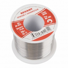 Припой с канифолью 250 гр. 1.0 мм (Sn60 Pb40 Flux 2.2%) | 09-3313 | REXANT