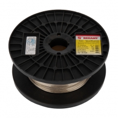 Трос стальной в ПВХ оплетке d=2,0 мм, прозрачный (бухта 200 м) | 09-5320 | REXANT