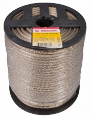 Трос стальной в ПВХ оплетке d=5,0 мм, прозрачный (бухта 100 м) | 09-5250 | REXANT