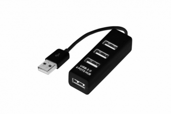 Разветвитель USB на 4 порта черный | 18-4103 | REXANT