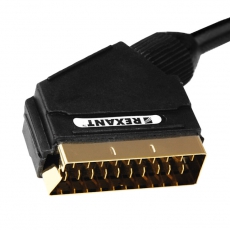 Шнур SCART - SCART (21 Pin), длина 1,5 метра (GOLD) 3484 | 17-1123 | REXANT