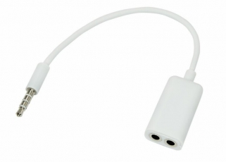 Аудиоразветвитель штекер 3,5 мм на 2 белый | 18-1102 | REXANT