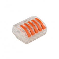 Универсальная клемма 5-проводная, прозрачная (0,08-2,5/4 мм?) (40 шт./уп.) | 07-5255-1 | REXANT