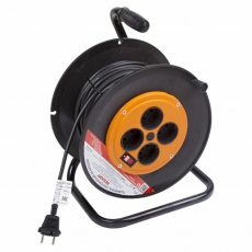 Удлинитель на катушке 30 м (4 розетка) 2х1.0 с вкл. (Сделано в России) | 11-7530 | REXANT