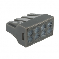 Экспресс-клемма с пастой, 8-проводная до 2,5 мм?, серая (50 шт./уп.) (773-308) | 07-3080 | REXANT