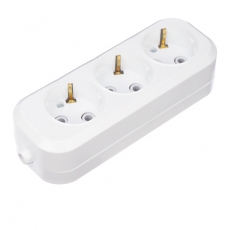 Колодка 3 гнезда с заземлением | 11-8704 | REXANT