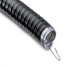 Металлорукав в ПВХ изоляции МРПИнг-12 (бухта 50 м/уп.) с зондом, черный | 28-0112-50 | REXANT