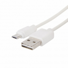 USB кабель microUSB с 2-сторонним разъемом 1 м белый | 18-0111 | REXANT