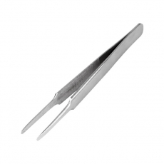 Пинцет прямой с закругленными кончиками 125 мм (блистер) | 12-0377 | REXANT