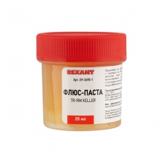 Флюс для пайки , паста TR-RM KELLER, 20 мл, банка, блистер | 09-3690-1 | REXANT