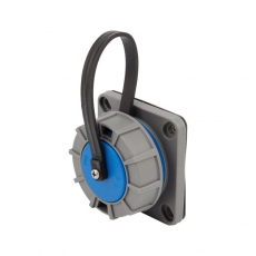 Розетка настенная фланцевая влагозащищенная с крышкой 16 А, 2Р+РЕ, IP68 | 111-124 | REXANT