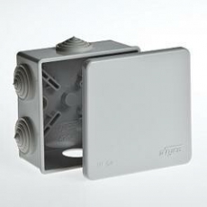 Коробка распределительная для о/п 85х85х40мм 6вводов IP54 | 67040 | Рувинил