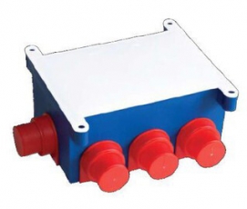 Коробка распределительная с/у 118х76х60 с крышкой 8 вводов | 10134 | Рувинил