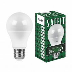 Лампа светодиодная SBA6525 25W 4000K 230V E27 A65 | 55088 | SAFFIT