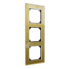 MERTEN M-Elegance РАМКА стеклянная 3 поста, ЗОЛОТО, SM | MTN4030-3241 | Schneider Electric