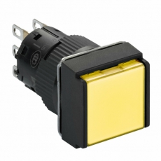 КНОПКА С ПОДСВ.,16ММ,ЖЕЛТ, 24В, КВАДРАТ | XB6ECW5B1P | Schneider Electric
